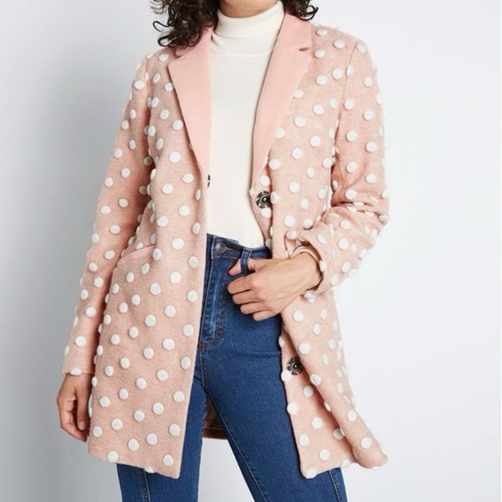 ModCloth Pink Wool Coat